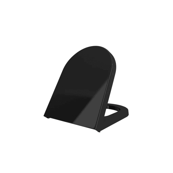 A0301-005-Bocchi Pure S Klozet Kapağı (Yavaş Kapanır) Parlak Siyah