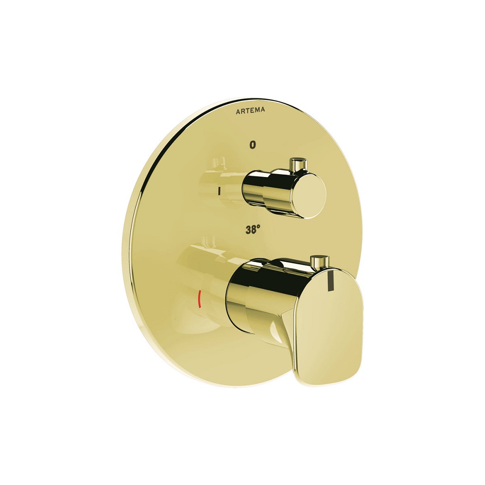 Vitra Ankastre Termostatik Duş Bataryası (V-Box Sıva Üstü Grubu) -Altın
