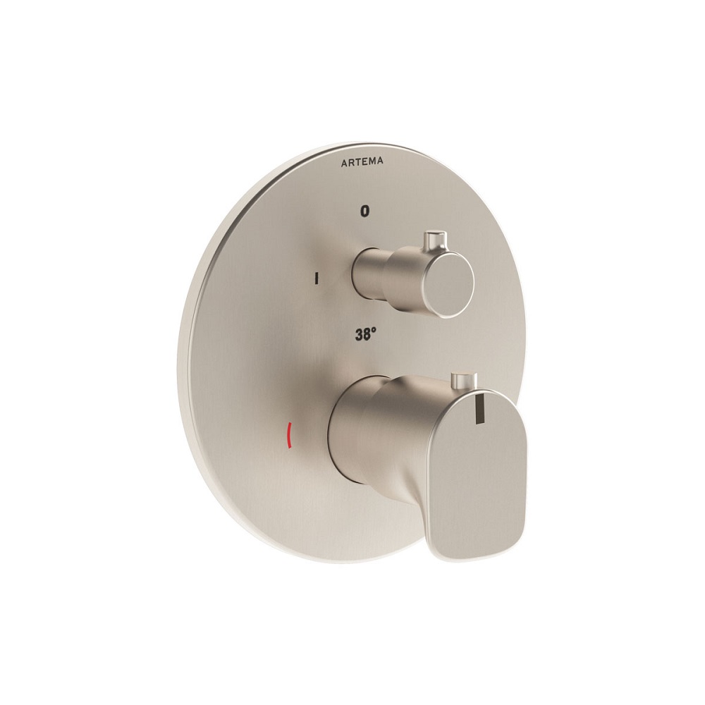 Vitra Ankastre Termostatik Duş Bataryası (V-Box Sıva Üstü Grubu) -Fırçalı Nikel
