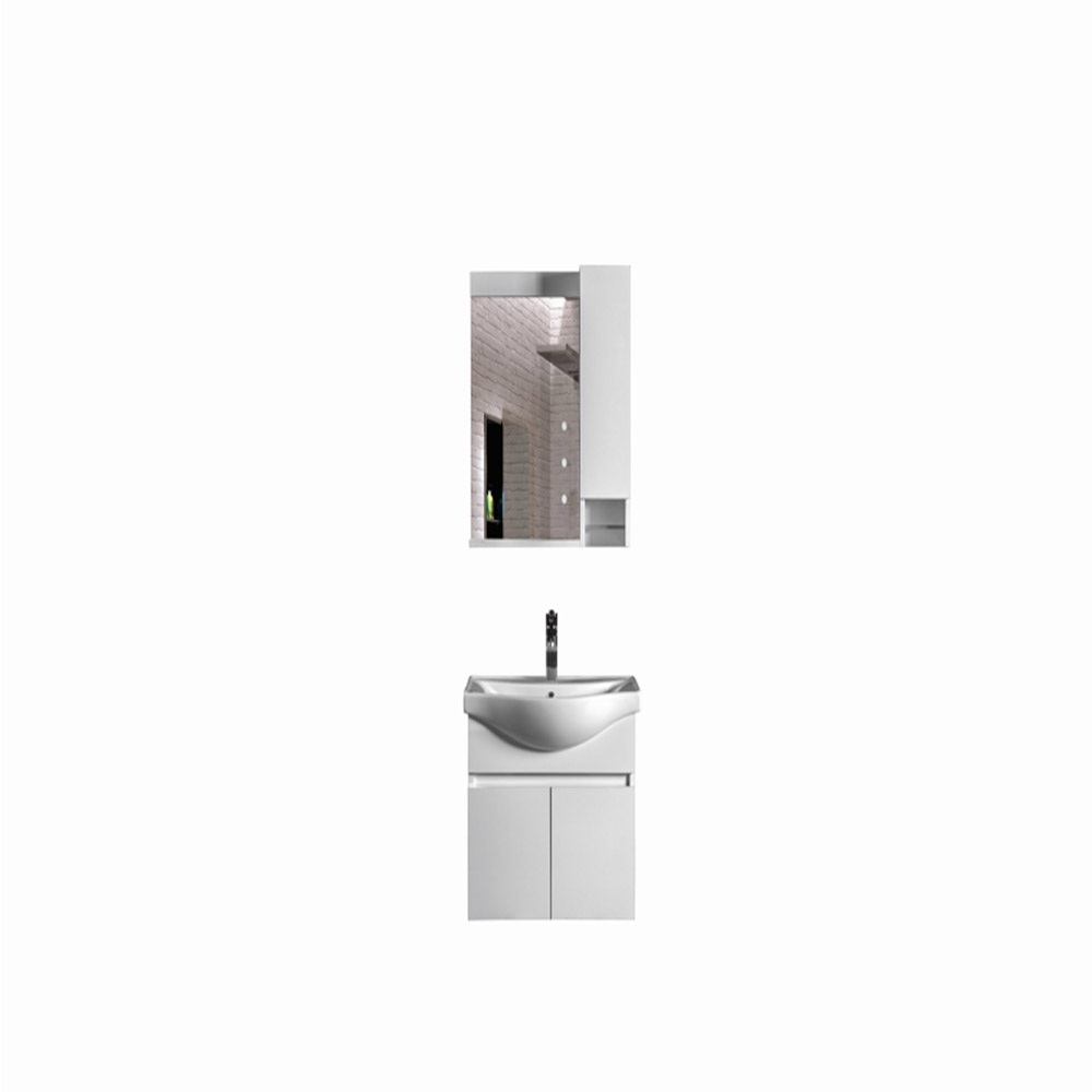 Bagnora Luvio 80 cm Banyo Dolabı ve Dolaplı Ayna İkili Set, Beyaz