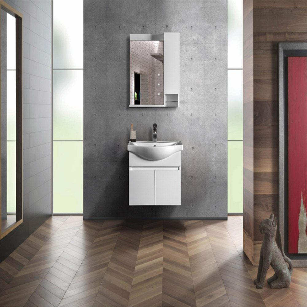Bagnora Luvio 80 cm Banyo Dolabı ve Dolaplı Ayna İkili Set, Beyaz